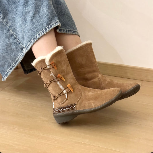 Three Toggle Boots Chestnut