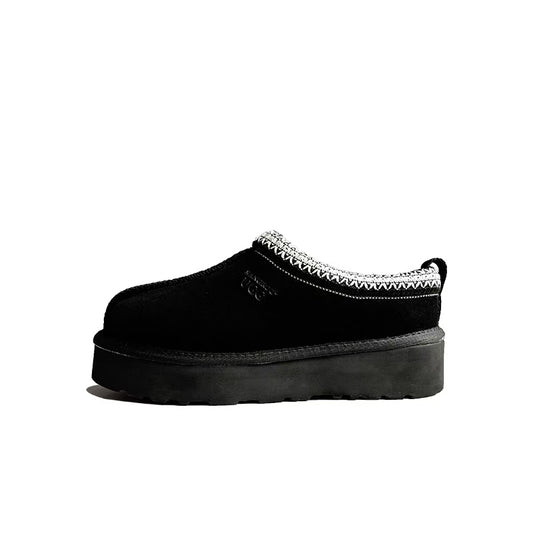 Tassie Platform Slippers Black