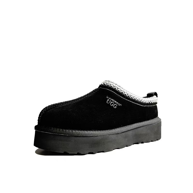 Tassie Platform Slippers Black