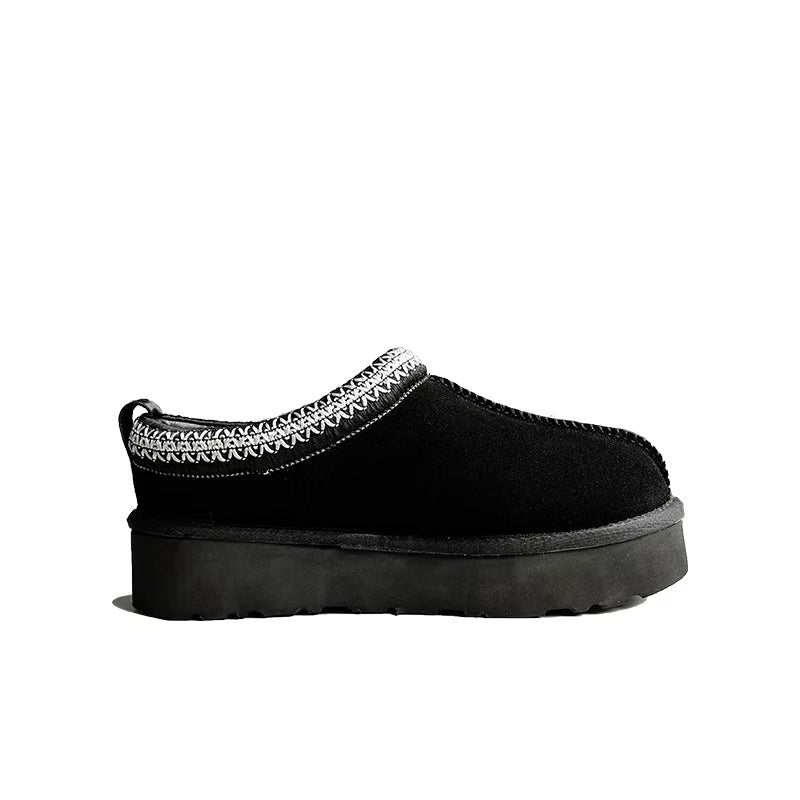 Tassie Platform Slippers Black