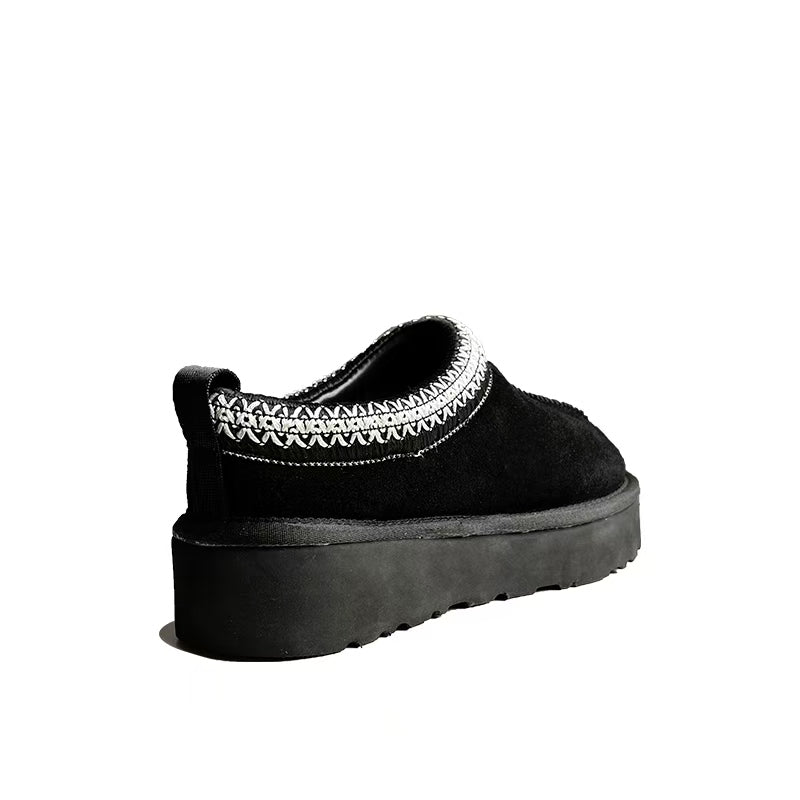 Tassie Platform Slippers Black