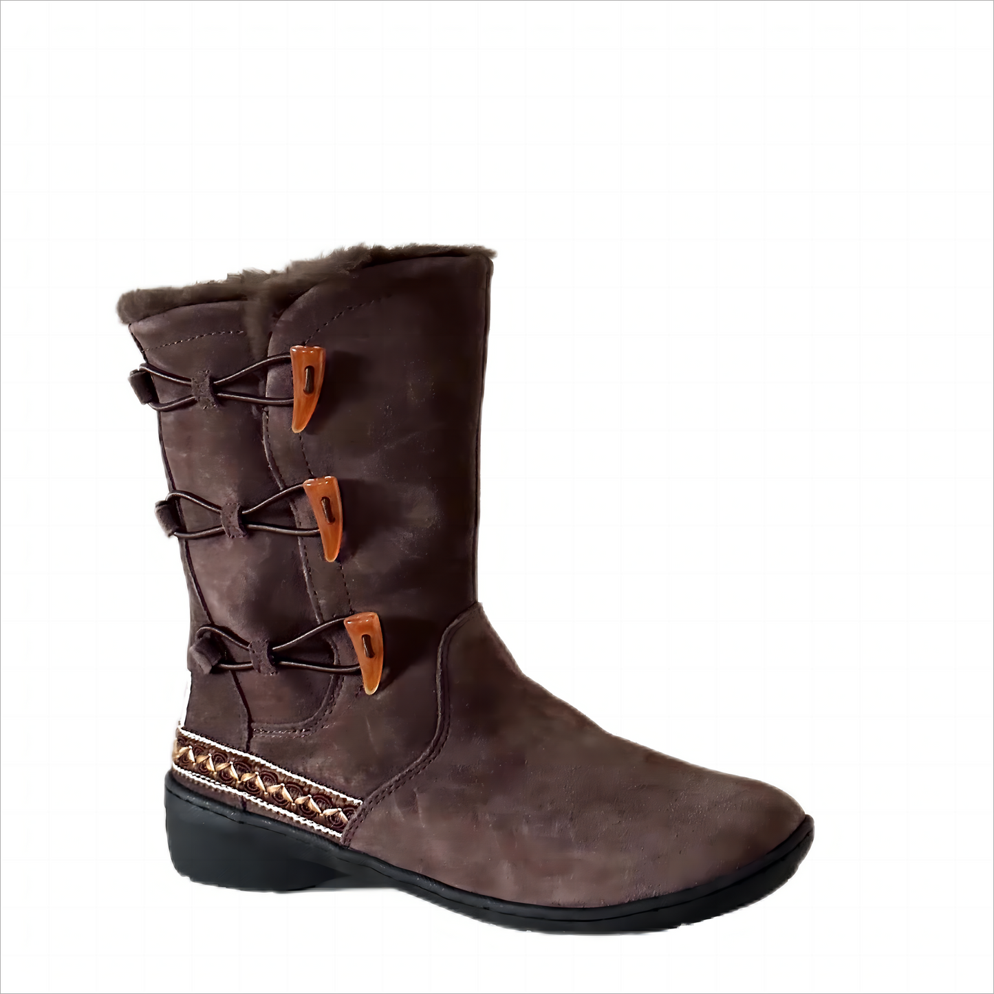 Three Toggle Boots Chocolate